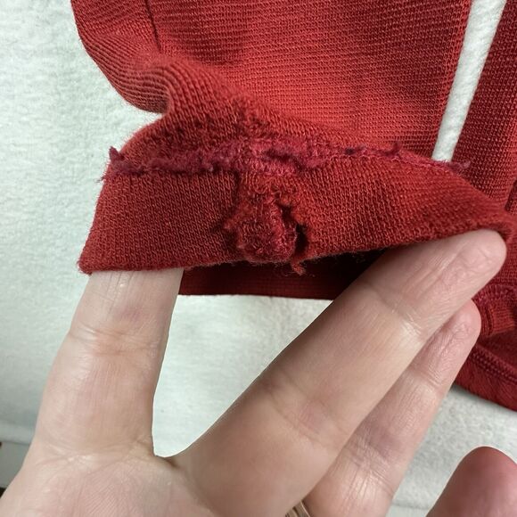 Ibex Pullover Mens Large Red 1/2 Zip Sweater Mock Neck Curve Hem Raglan Sleeve - Picture 3 of 11